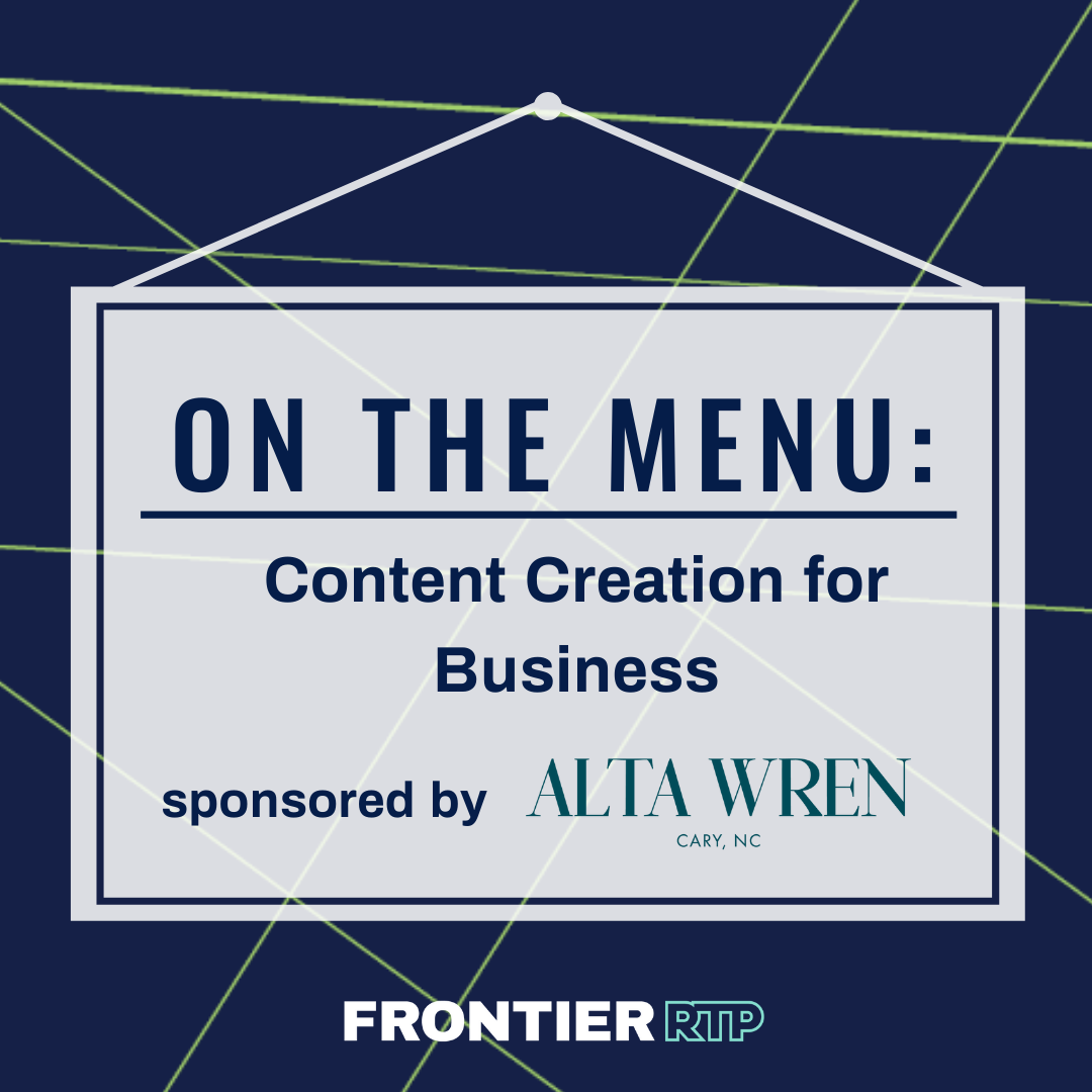 On the Menu: Content Creation Graphic with sponsor logo