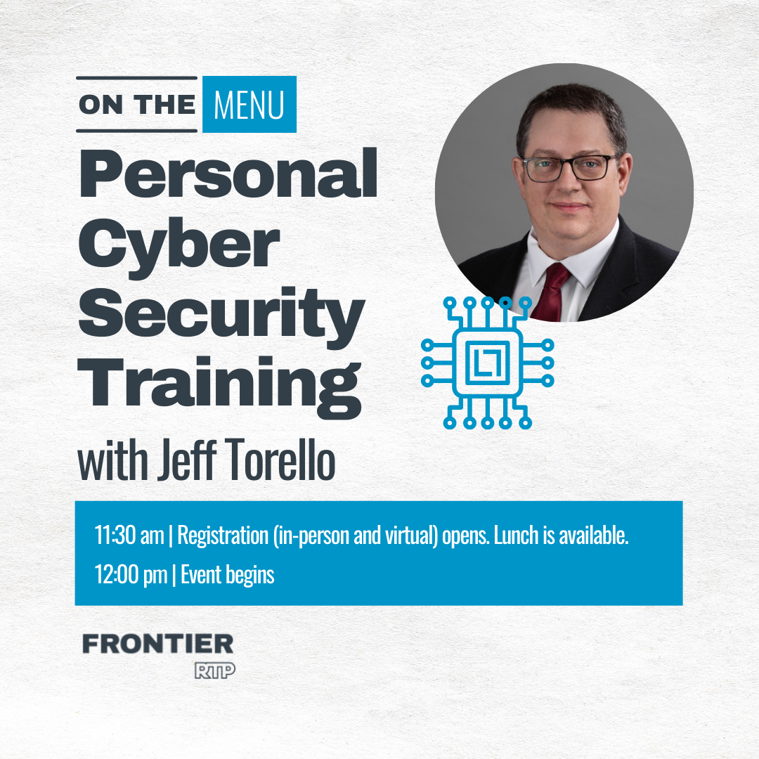 On the Menu: Personal Cybersecurity Training Graphic