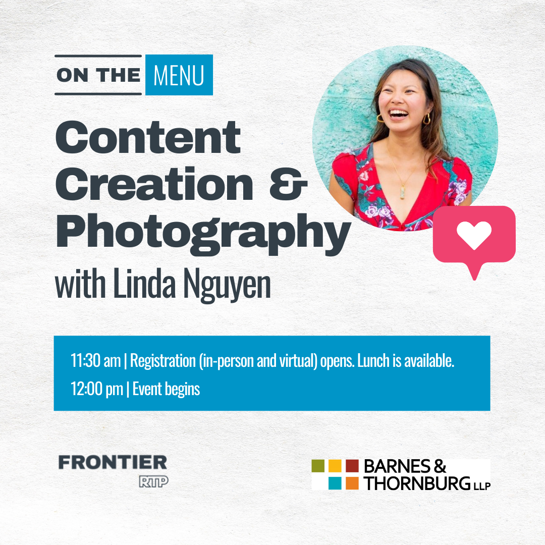 On the Menu: Lunch and learn event Content creation and photography